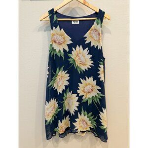 Show Me Your Mumu Women's Sleeveless Floral Mini Dress Medium Sunflower Beachy